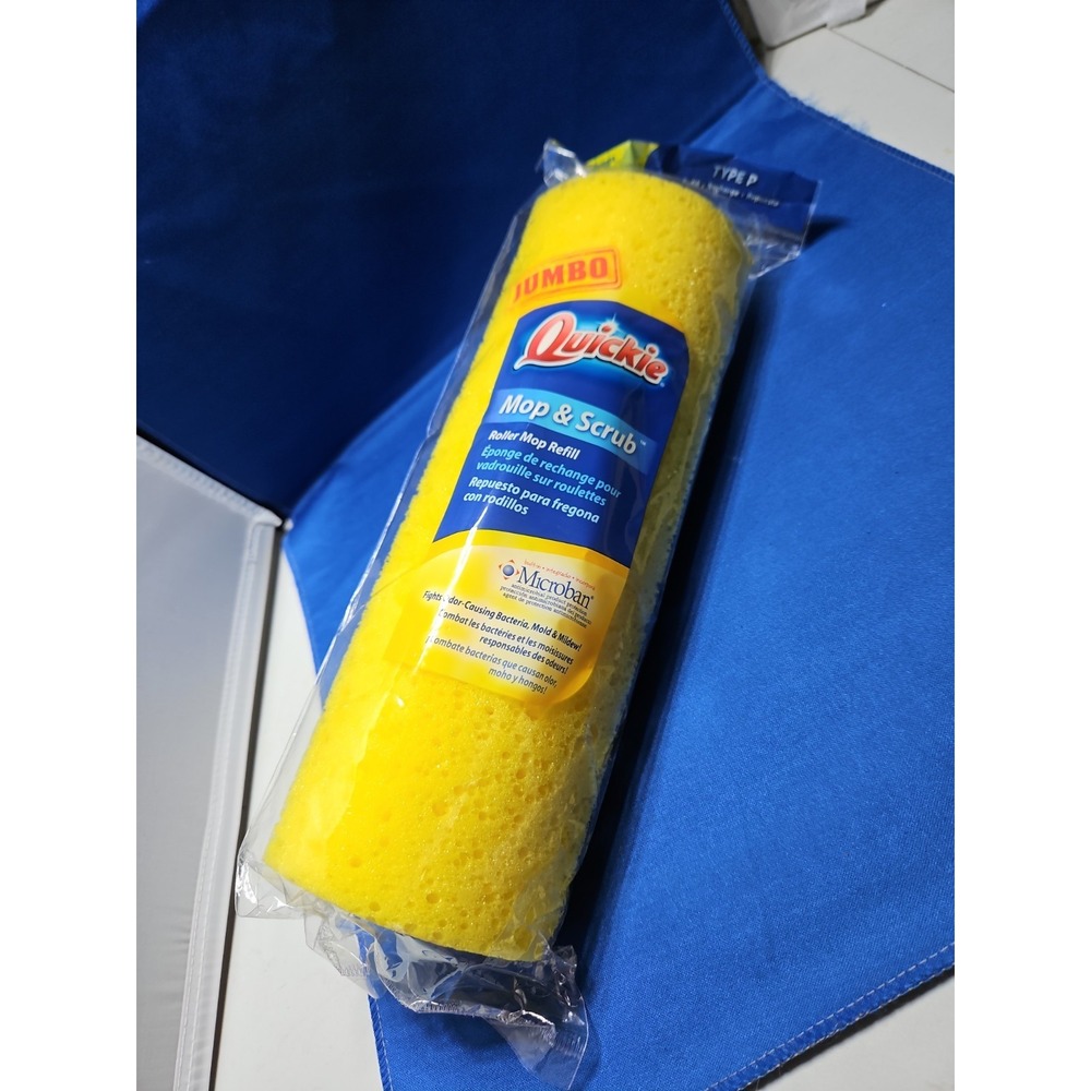 Quickie Jumbo Roller Mop Refill Mop & Scrub Oversized 055/055B 2015 #0553 NEW